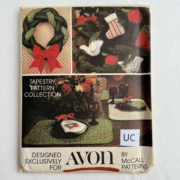 Vtg Sewing Pattern McCalls 5380 Avon Holiday Tapestry Xmas Projects Ornaments UC - Picture 1 of 2